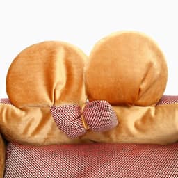 Лежанка «Милаш», 52×42×15, бязь, плюш, бежево-коричневая