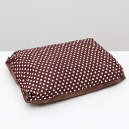 Лежанка «Милаш», 52×42×15, бязь, плюш, бежево-коричневая