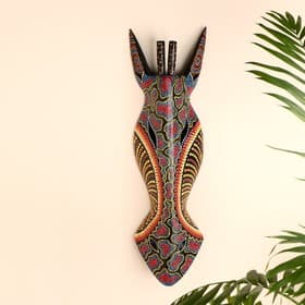 Маска «Жираф», 50×15×7 см, дерево