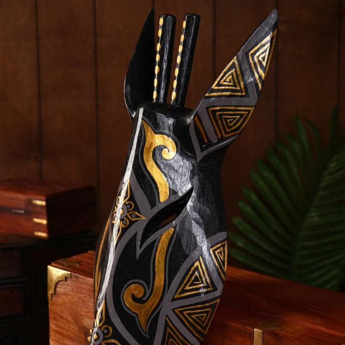 Маска «Жираф», 50×15×7 см, дерево