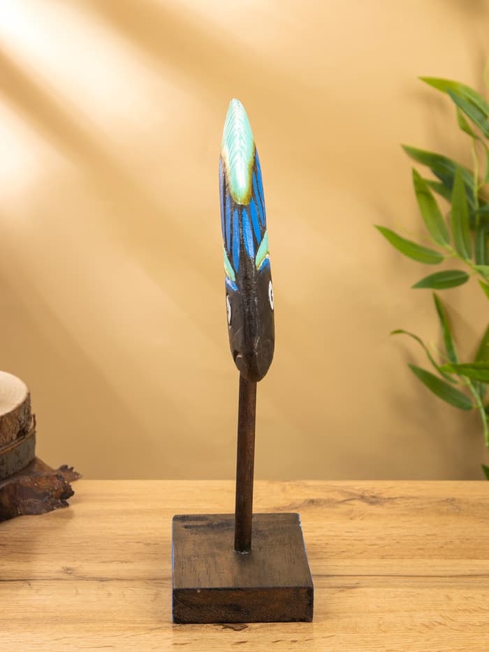 Сувенир «Рыба синяя», на подставке, 25×7×33 см, дерево