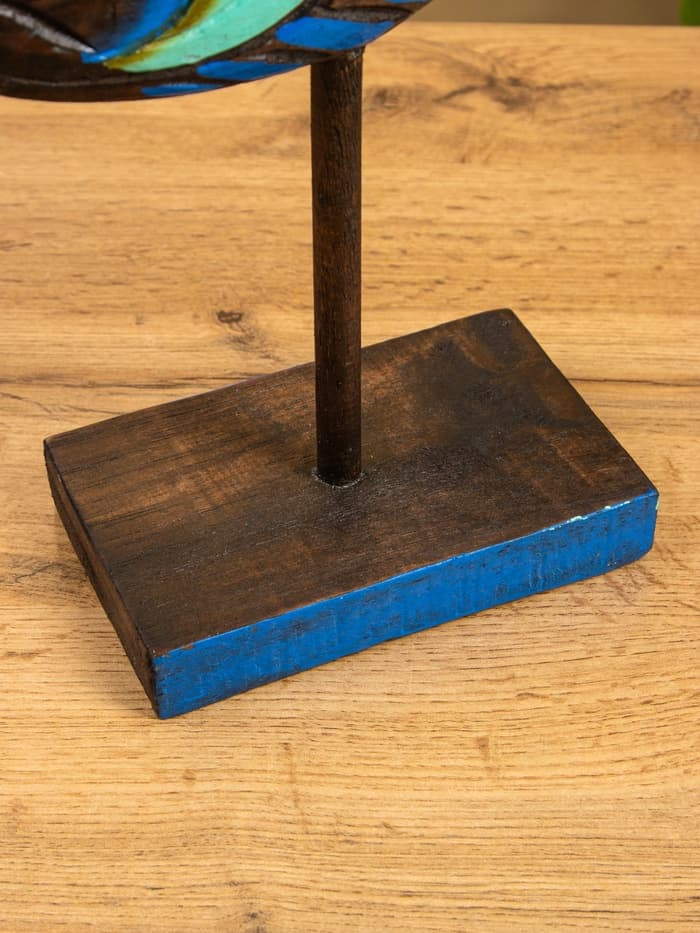 Сувенир «Рыба синяя», на подставке, 25×7×33 см, дерево