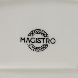 Блюдо фарфоровое овальное Magistro «Лакомка», 30×20×1.5 см, белое