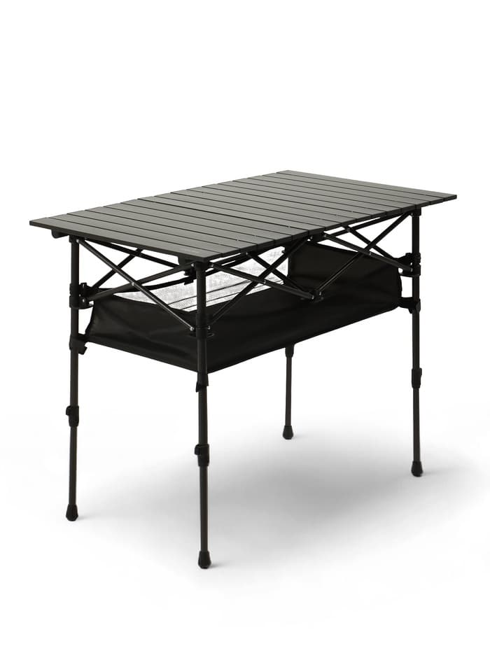 Стол туристический Maclay, 95×55×50/74 см, с органайзером, чёрный