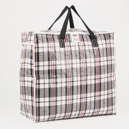 Сумка хозяйственная TUZ на молнии, 38 л, 46×20×41 см, белая/чёрная