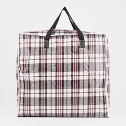 Сумка хозяйственная TUZ на молнии, 38 л, 46×20×41 см, белая/чёрная