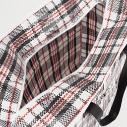 Сумка хозяйственная TUZ на молнии, 38 л, 46×20×41 см, белая/чёрная