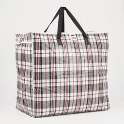 Сумка хозяйственная TUZ на молнии, 74 л, 53×29×48 см, белая/чёрная