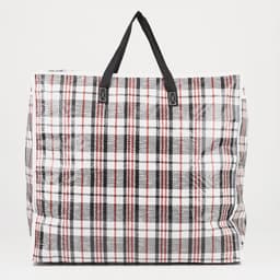 Сумка хозяйственная TUZ на молнии, 74 л, 53×29×48 см, белая/чёрная