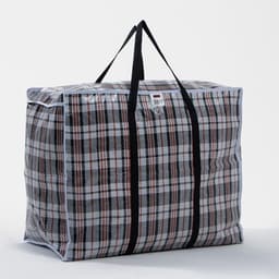 Сумка хозяйственная TUZ на молнии, 105 л, 64×32×51 см, белая/чёрная