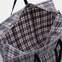 Сумка хозяйственная TUZ на молнии, 105 л, 64×32×51 см, белая/чёрная