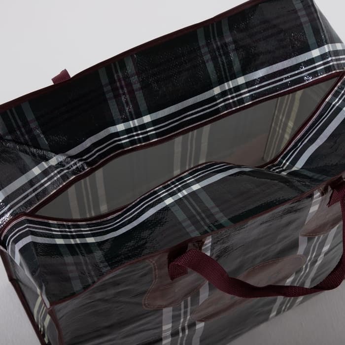 Сумка хозяйственная SHER на молнии, 73 л, 53×29×48 см, зелёная