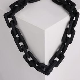 Колье «Цепь», прямые углы, чёрное, 48 см