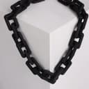 Колье «Цепь», прямые углы, чёрное, 48 см