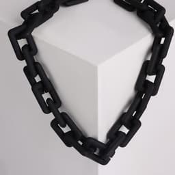 Колье «Цепь», прямые углы, чёрное, 48 см