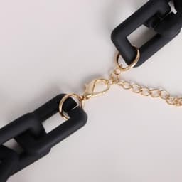 Колье «Цепь», прямые углы, чёрное, 48 см
