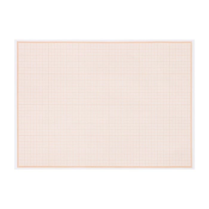 Бумага масштабно-координатная А4 10 листов Calligrata, оранжевая сетка