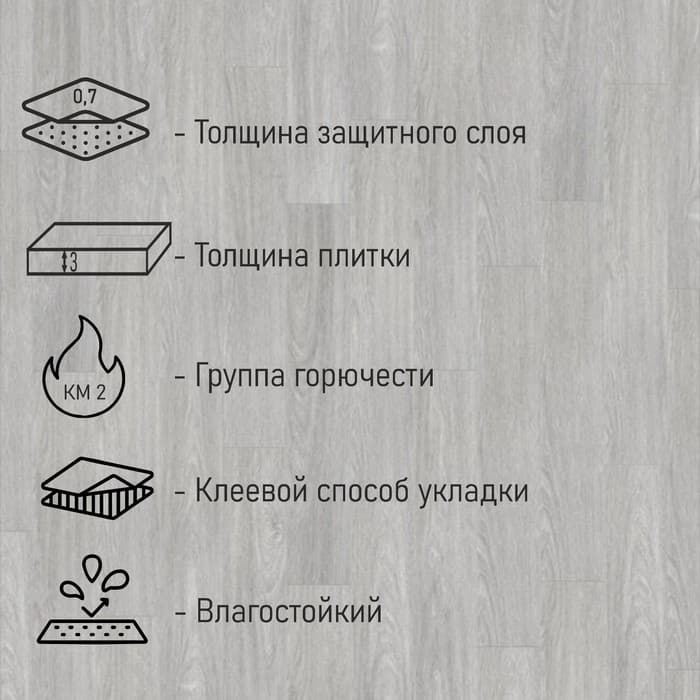 Плитка ПВХ для пола Tarkett LOUNGE STUDIO, планка, 914×152 мм, толщина 3 мм, 2.09 м²