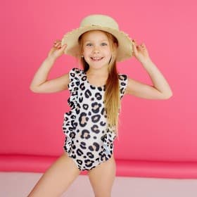Купальник для девочки слитный KAFTAN «Леопард», размер 30 (98-104 см)