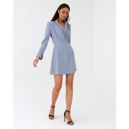 Платье мини женское со сборкой MIST, размер 48, голубое