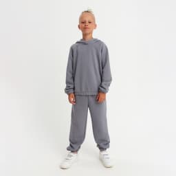 Костюм детский (худи, брюки) MINAKU, серый, рост 128 см