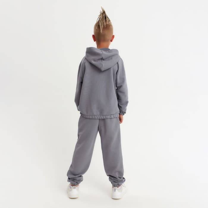 Костюм детский (худи, брюки) MINAKU, серый, рост 128 см