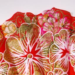 Веер складной «Цветочный рай», пластик, текстиль, широкие лопасти, блёстки, 23 см, МИКС