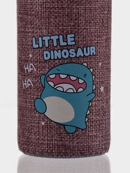 Бутылка для воды в чехле «Дино», 300 мл, h=17 см, стекло, рисунок МИКС