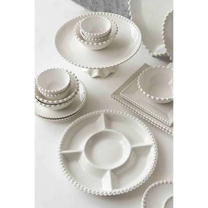 Менажница Magistro «Лакомка», d=30 см, 5 ячеек, фарфор, белая