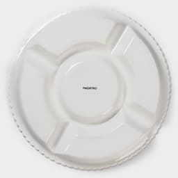 Менажница Magistro «Лакомка», d=30 см, 5 ячеек, фарфор, белая