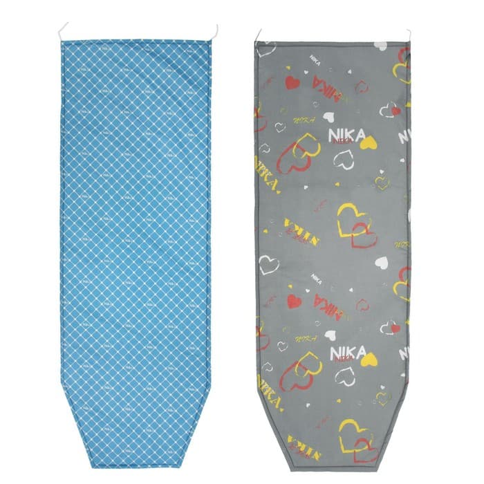 Чехол для гладильной доски Nika, 125×40 см, с поролоном, антипригарный, МИКС