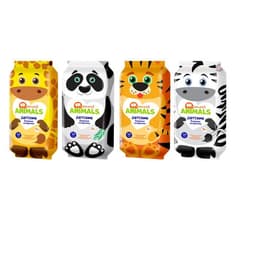 Влажные салфетки детские Smart animals, с ромашкой и витамином, 50 шт. МИКС