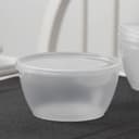 Контейнер одноразовый с крышкой «Супница», 360 мл, пластик, d=11.2 см, прозрачный