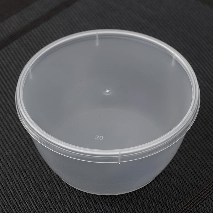 Контейнер одноразовый с крышкой «Супница», 360 мл, пластик, d=11.2 см, прозрачный