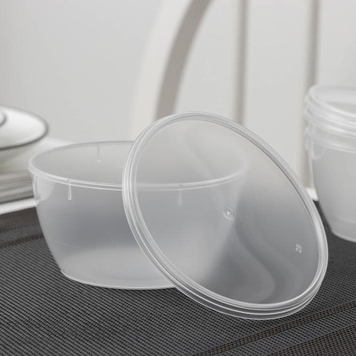 Контейнер одноразовый с крышкой «Супница», 360 мл, пластик, d=11.2 см, прозрачный