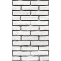 Стеновая панель ПВХ «Кирпич Барокко 734» Slim Premium, 2600×250 мм, цвет белый