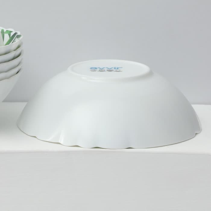 Столовый сервиз «Лист папоротника», 37 предметов, стеклокерамика, белый