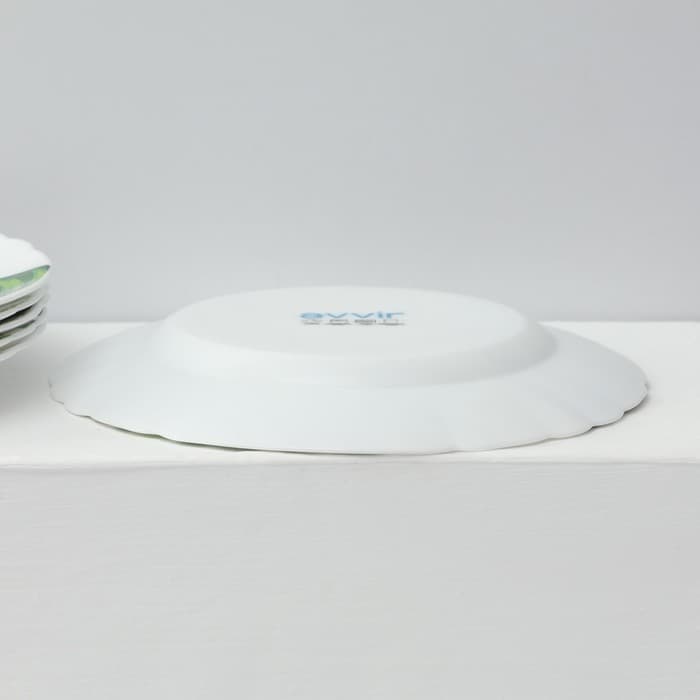 Столовый сервиз «Лист папоротника», 37 предметов, стеклокерамика, белый