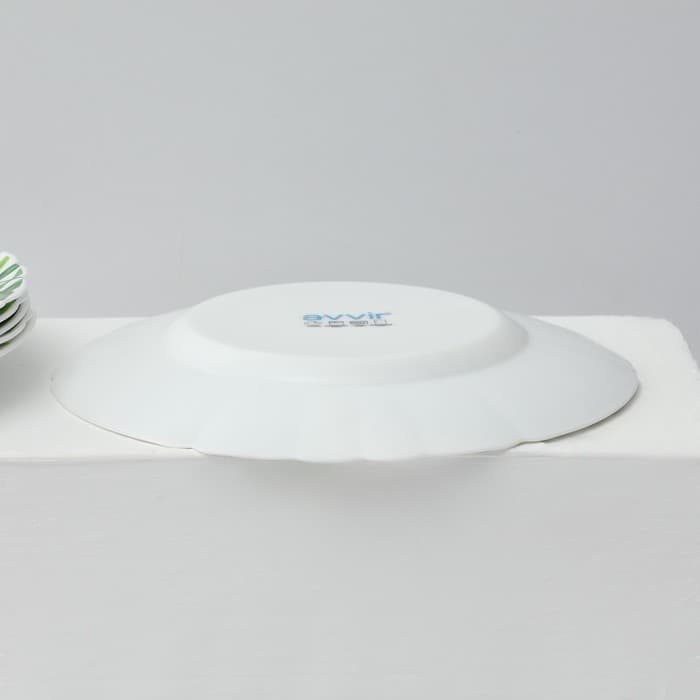 Столовый сервиз «Лист папоротника», 37 предметов, стеклокерамика, белый