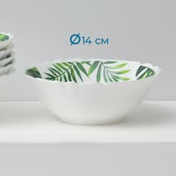 Столовый сервиз «Лист папоротника», 37 предметов, стеклокерамика, белый