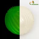 Игрушка для собак «Шар с полосками», 6.5 см, светящаяся в темноте