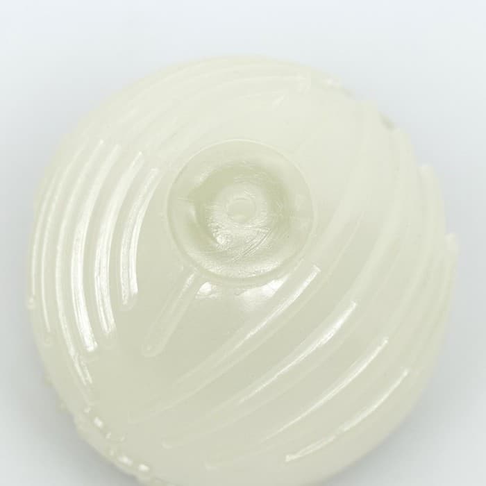 Игрушка для собак «Шар с полосками», 6.5 см, светящаяся в темноте