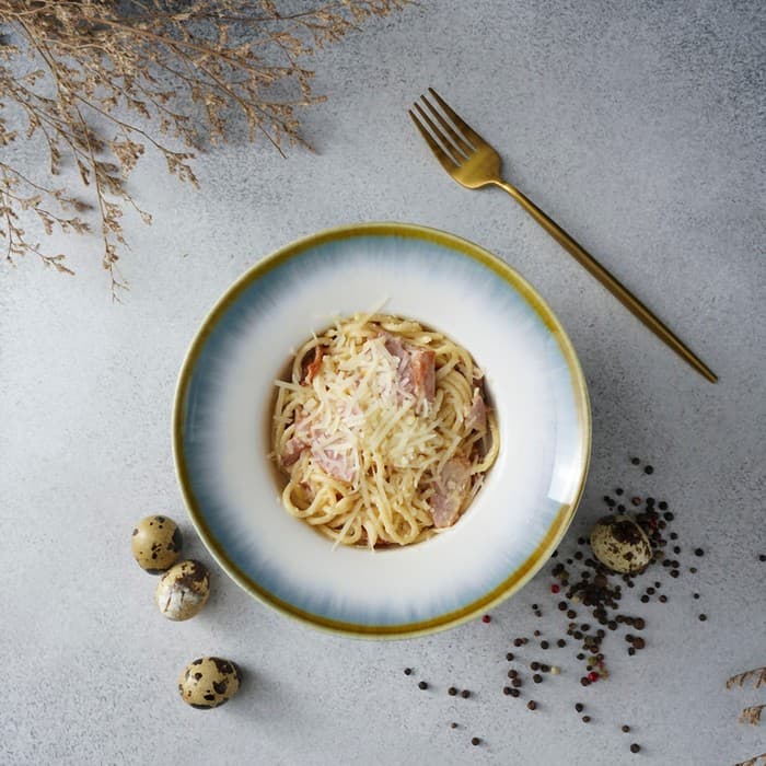 Тарелка для пасты Magistro «Пэвэти», 800 мл, d=19.5 см, фарфор, голубая