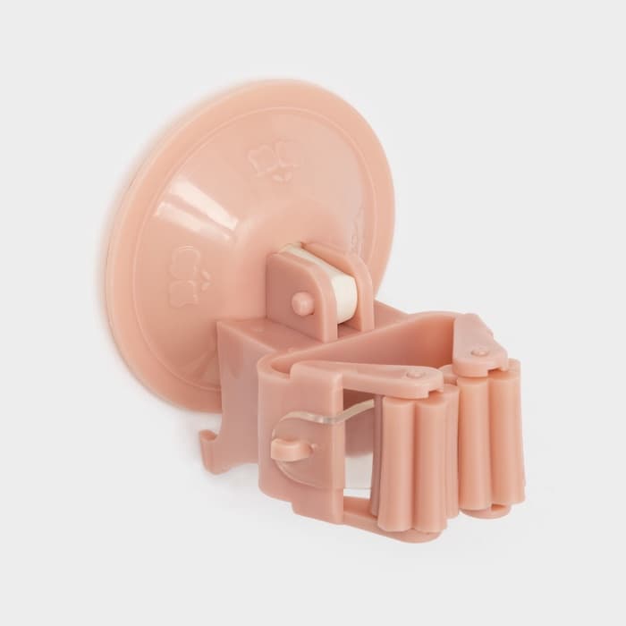 Держатель для уборочного инвентаря на вакуумной присоске, 5.5×5.5×7 см, МИКС