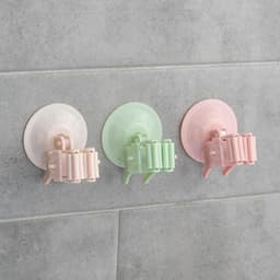 Держатель для уборочного инвентаря на вакуумной присоске, 5.5×5.5×7 см, МИКС