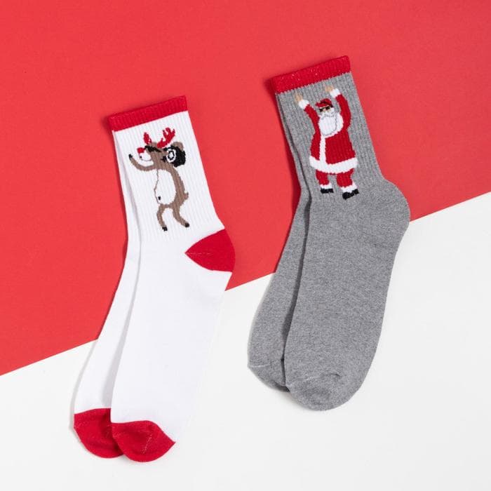 Носки мужские новогодние Santa набор 2 пары, размер 41-44
