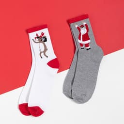 Носки мужские новогодние Santa набор 2 пары, размер 41-44