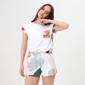 Футболка домашняя с карманом женская KAFTAN «Цветы», размер 40-42