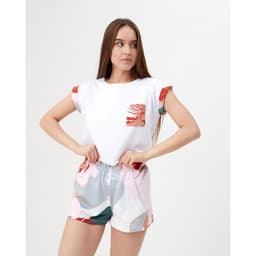 Футболка домашняя с карманом женская KAFTAN «Цветы», размер 40-42