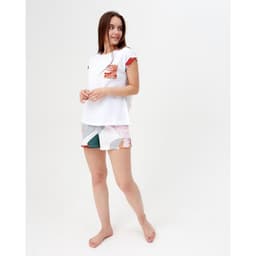 Футболка домашняя с карманом женская KAFTAN «Цветы», размер 40-42